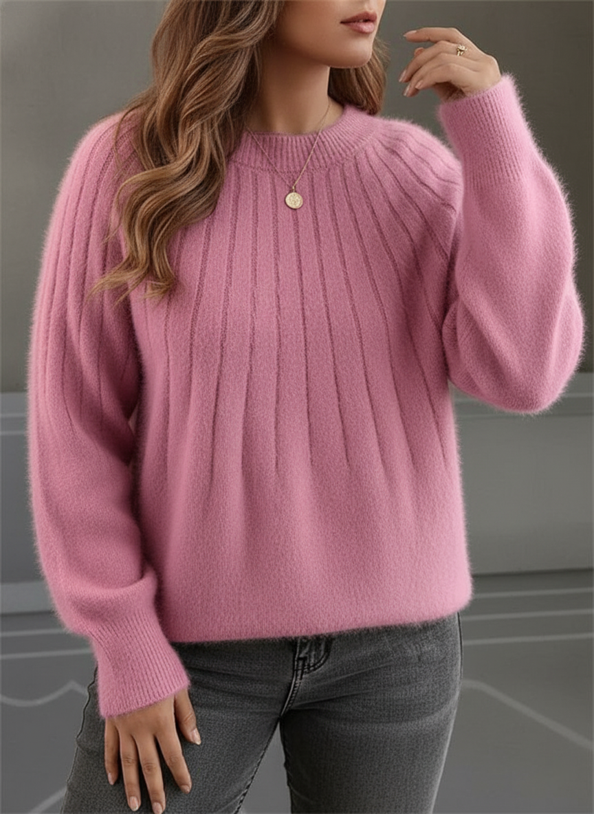 Maglione a coste morbido da donna