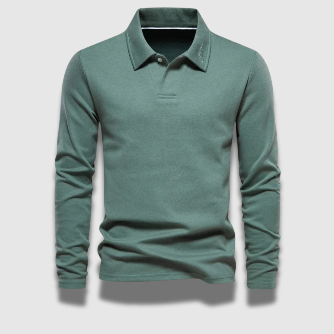 Polo a maniche lunghe Refined Premium da uomo