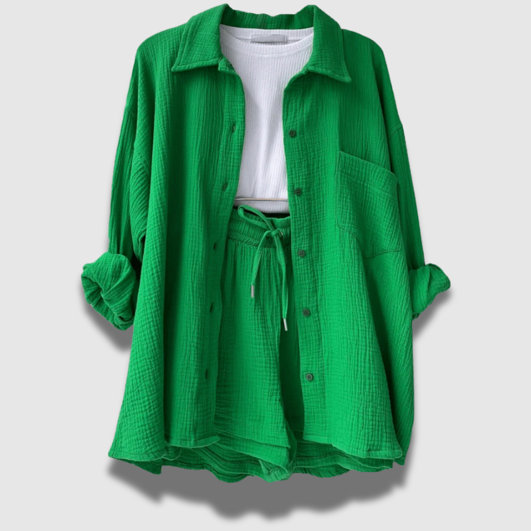 Set due pezzi estivo leggero e raffinato da donna