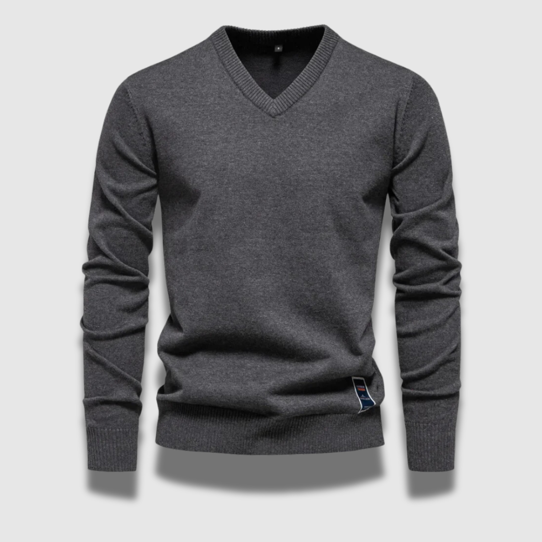 Maglione da uomo con collo a V confortevole e caldo