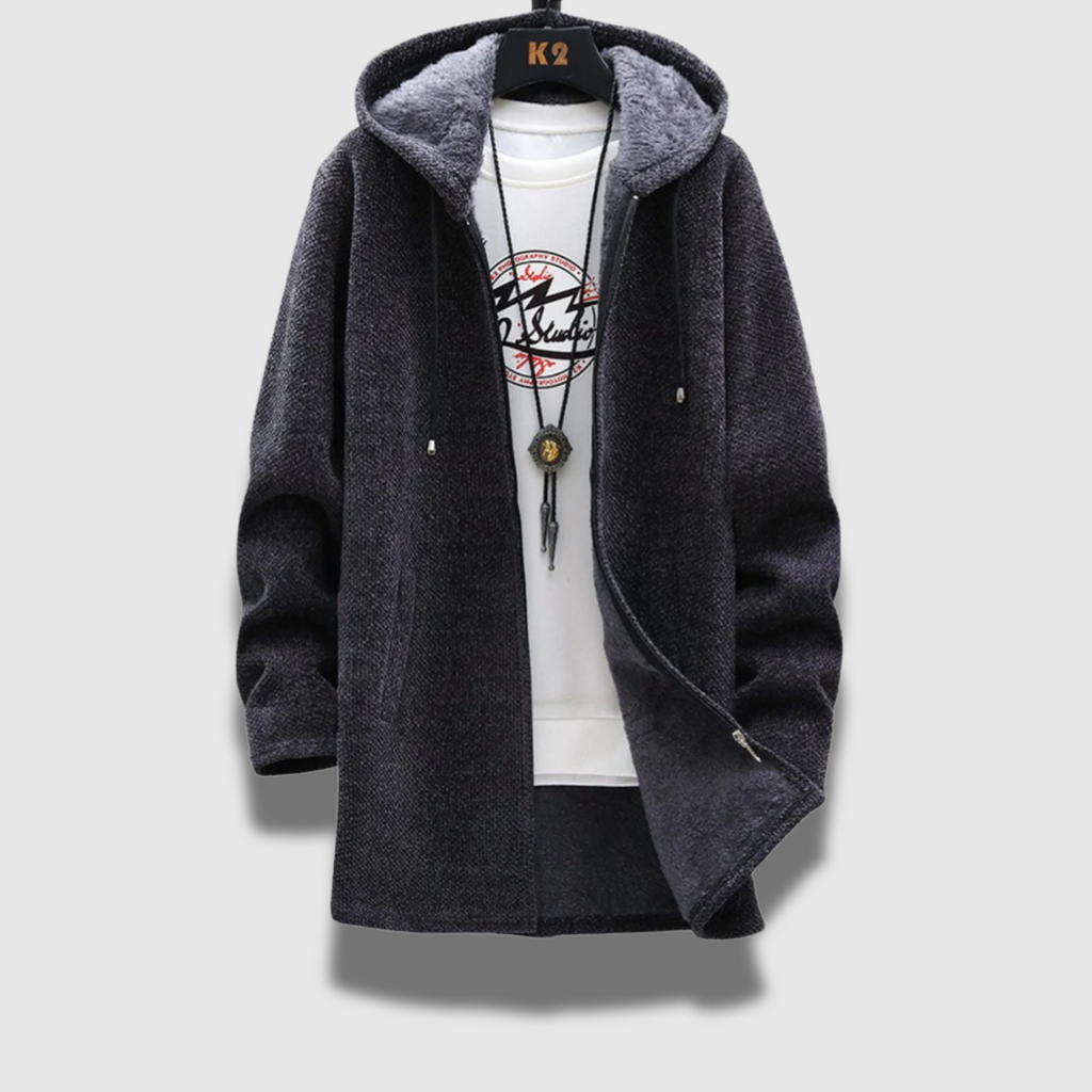 Giacca con cappuccio Premium da uomo, confortevole e calda