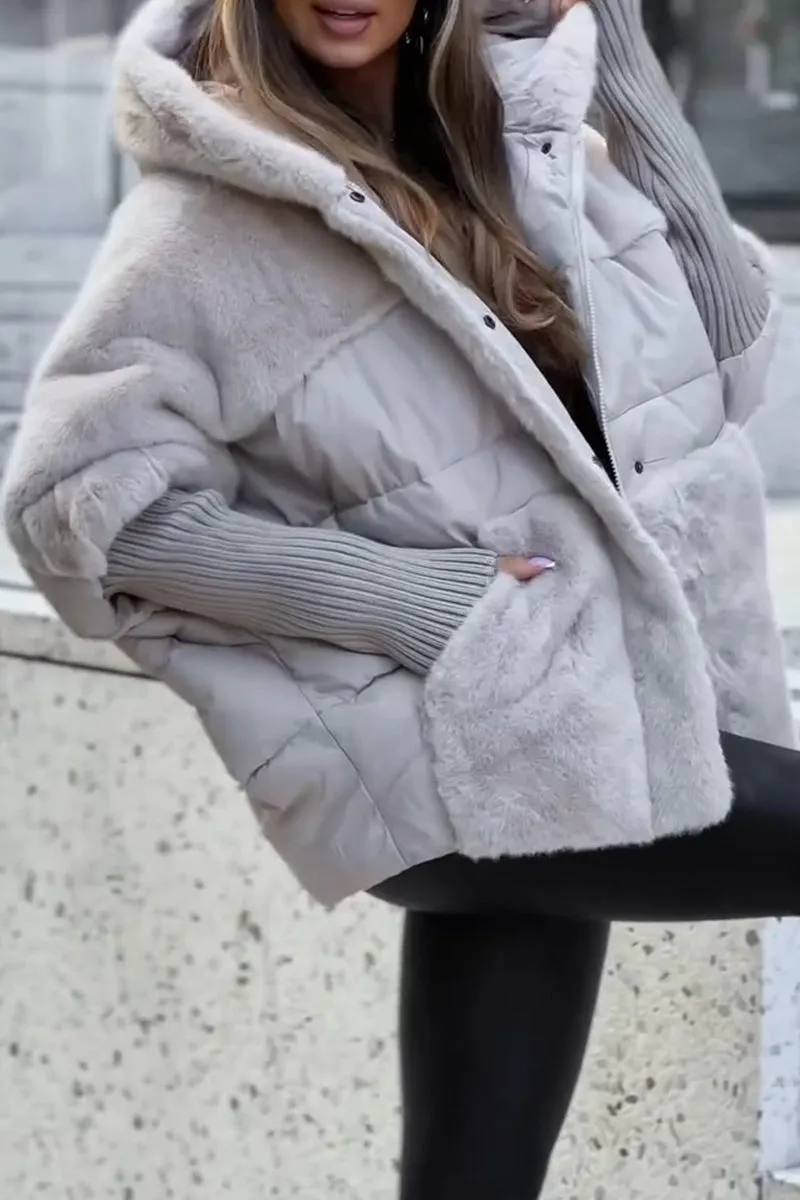 Cappotto invernale da donna | Trapuntato con cappuccio