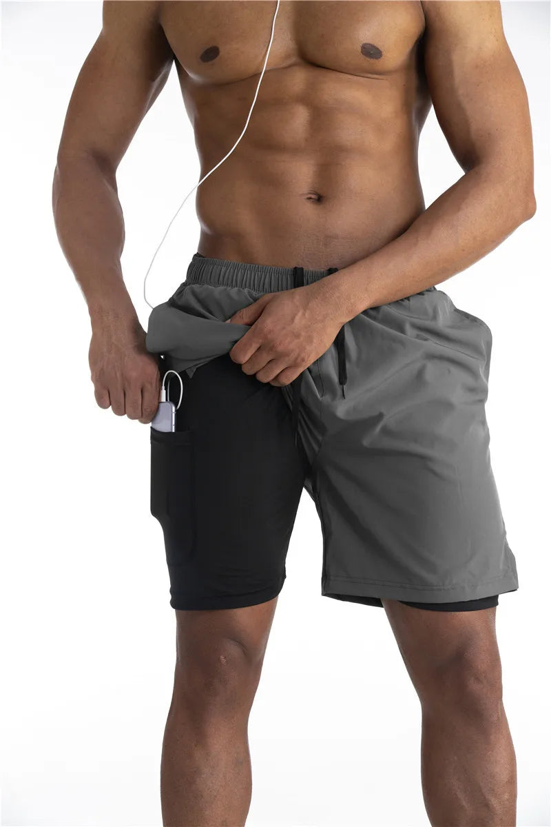 Pantaloncini sportivi premium da uomo – Pantaloncini con fodera comfort e tasca per telefono