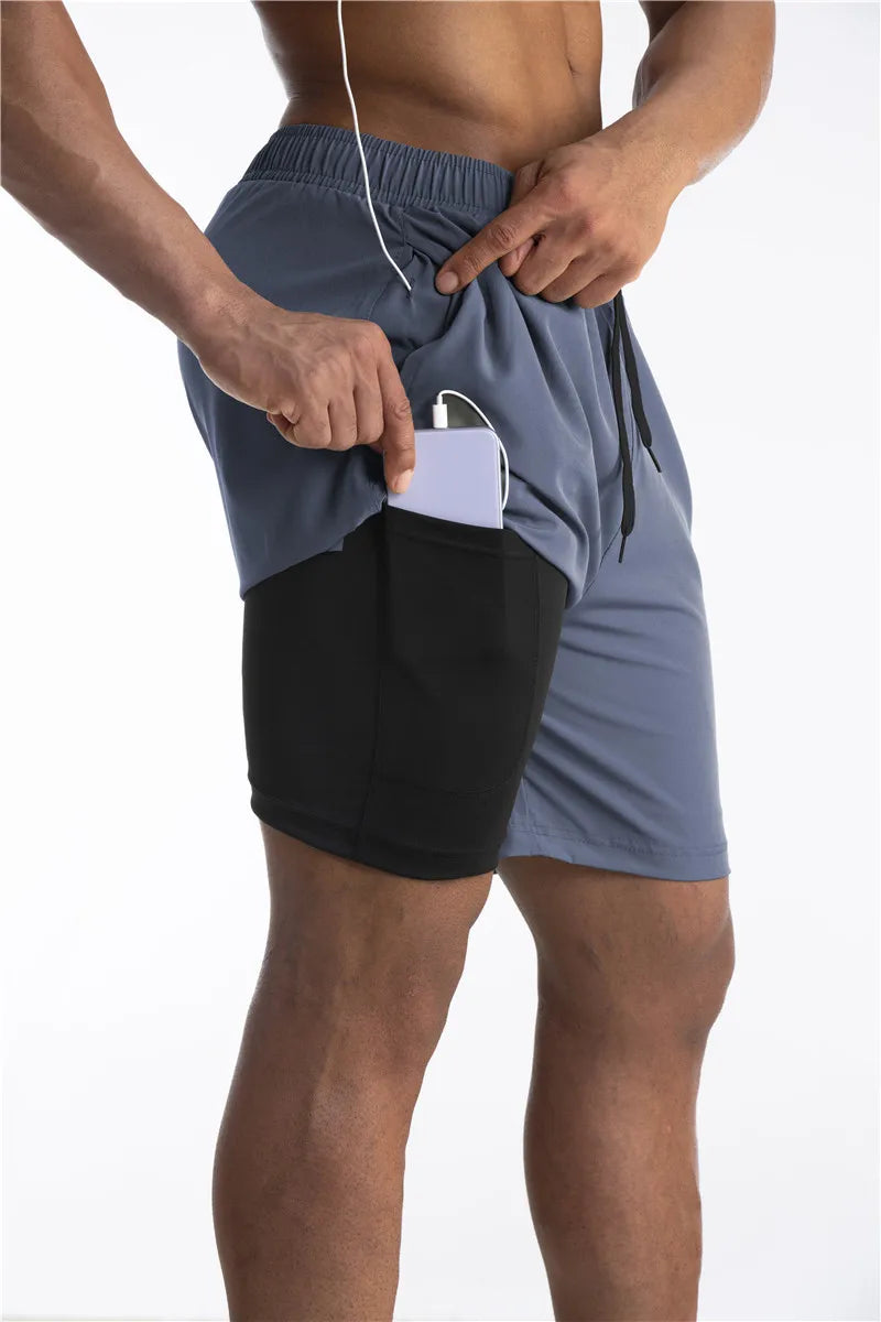 Pantaloncini sportivi premium da uomo – Pantaloncini con fodera comfort e tasca per telefono