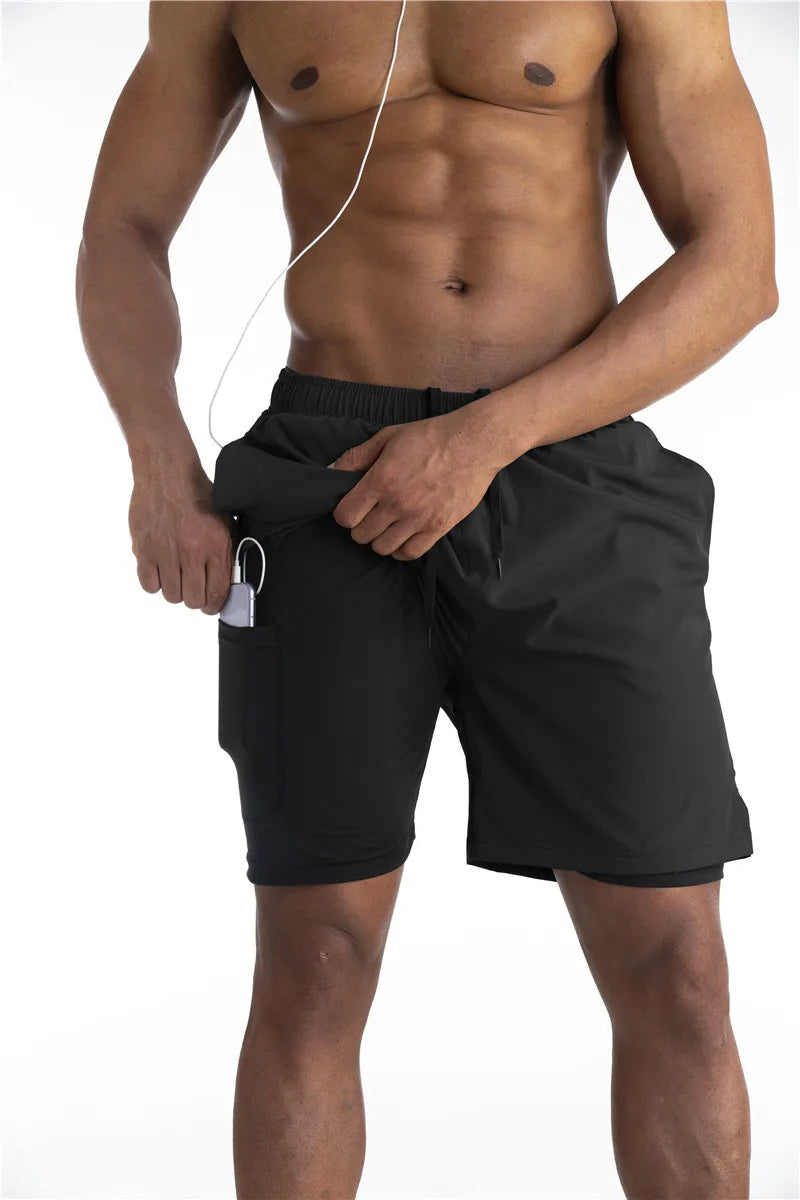 Pantaloncini sportivi premium da uomo – Pantaloncini con fodera comfort e tasca per telefono