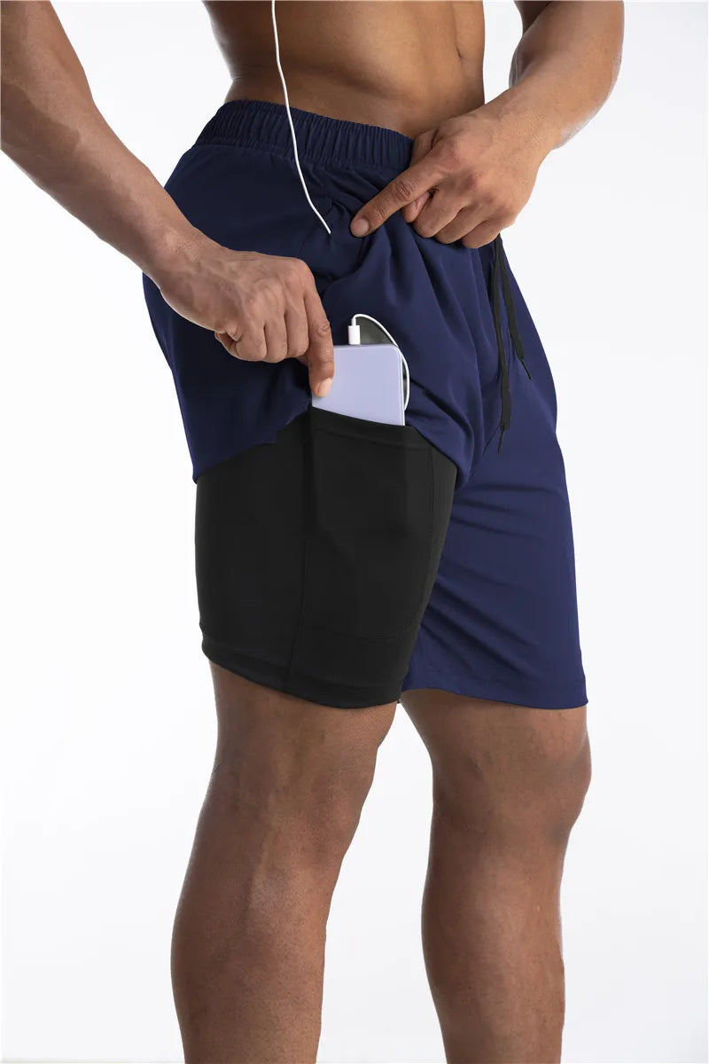 Pantaloncini sportivi premium da uomo – Pantaloncini con fodera comfort e tasca per telefono