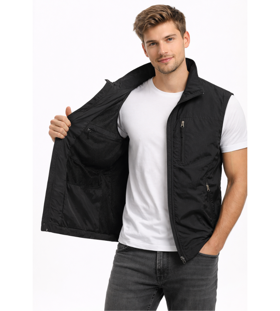 Gilet uomo con zip e collo alto - Pratico e versatile