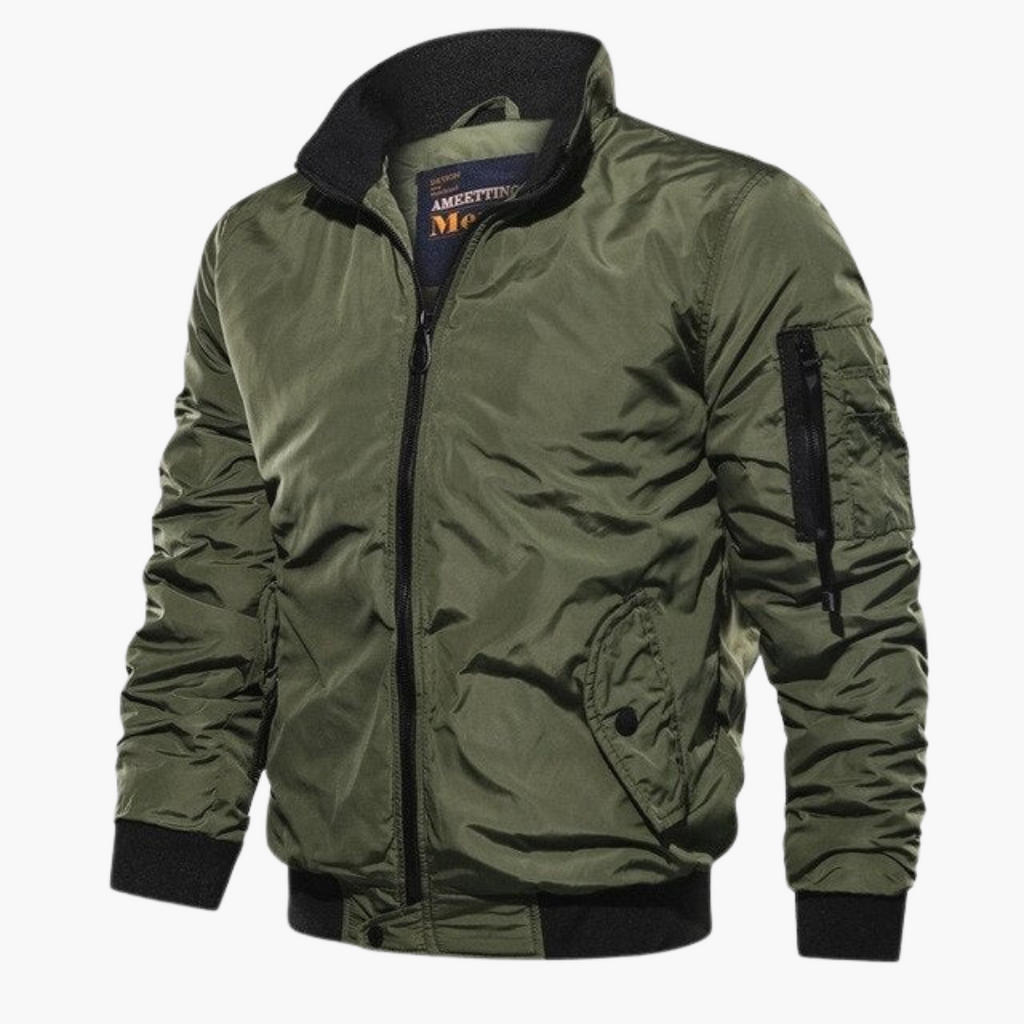 Giubbotto bomber da uomo con collo alto – Cappotto casual di alta qualità