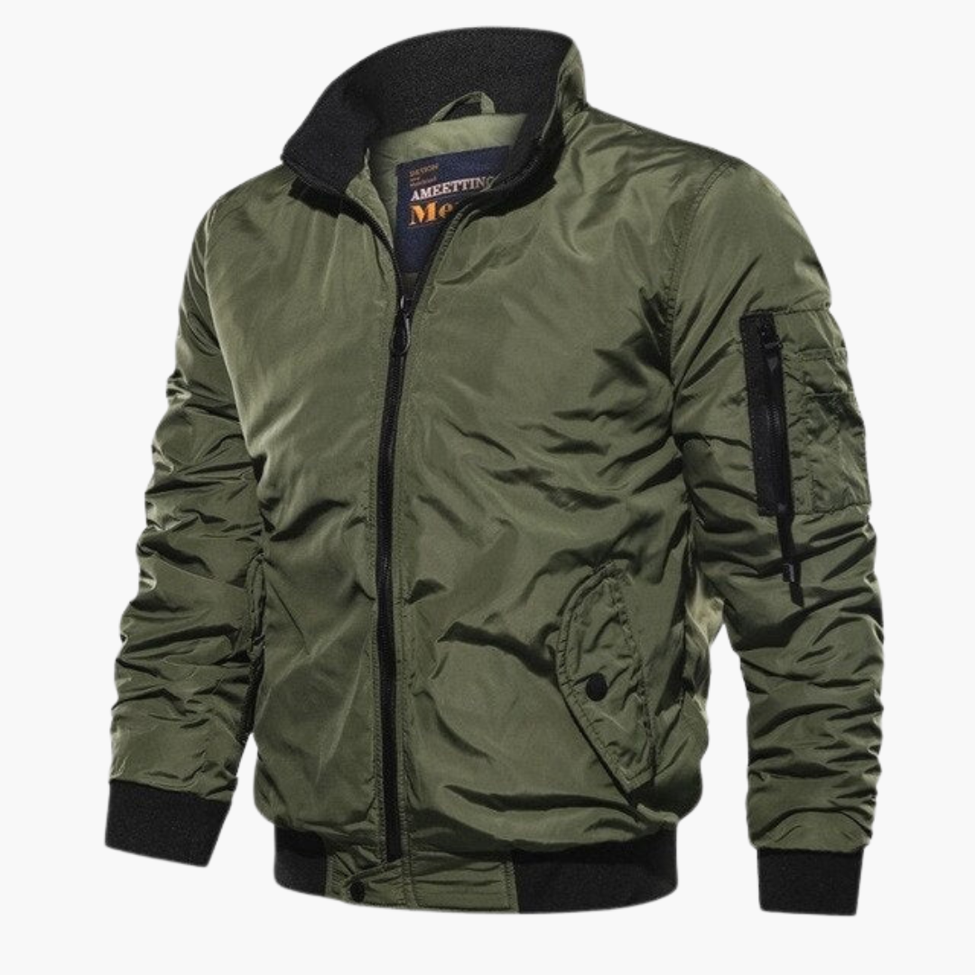 Giubbotto bomber da uomo con collo alto – Cappotto casual di alta qualità