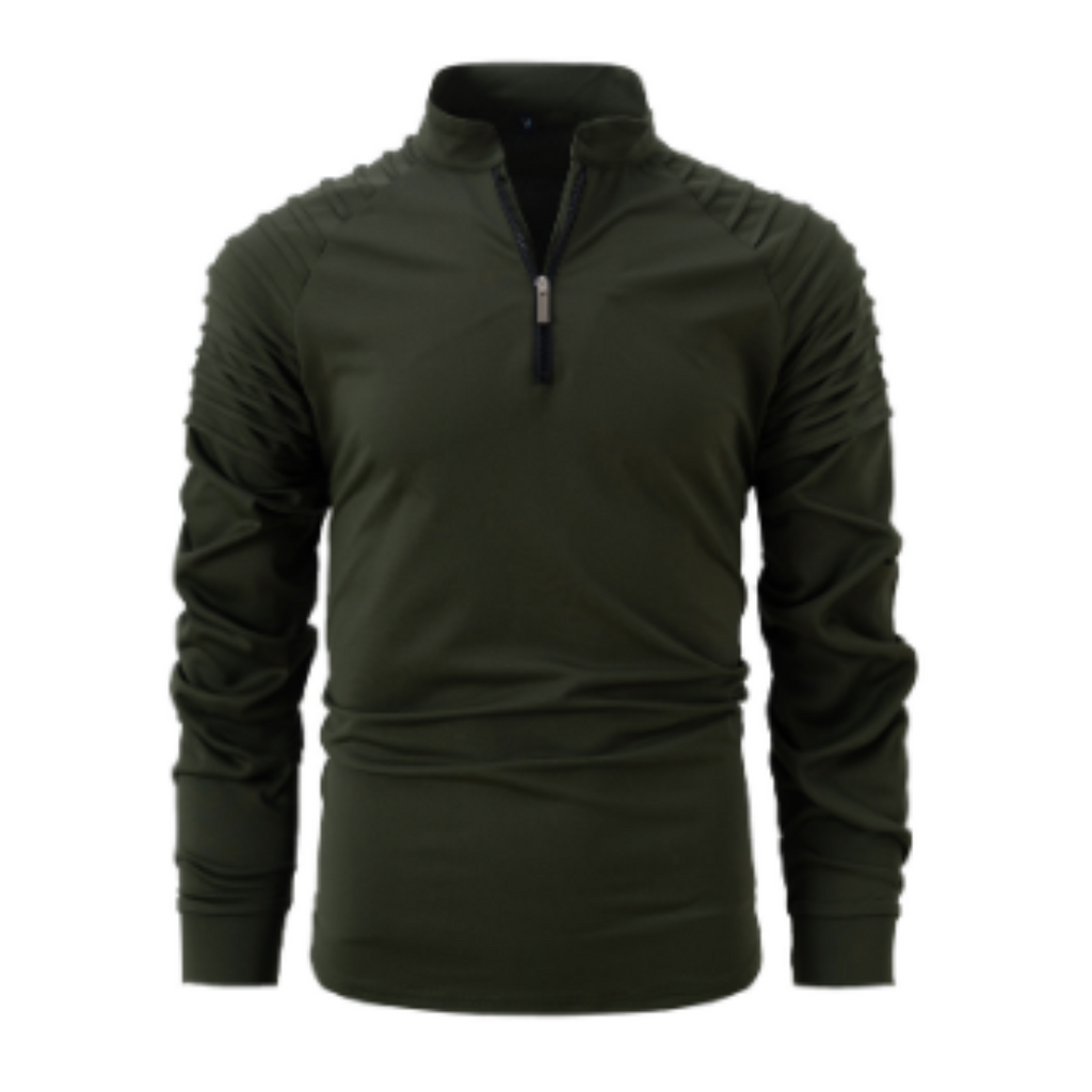 Maglione da uomo in cotone con mezza zip in stile moderno