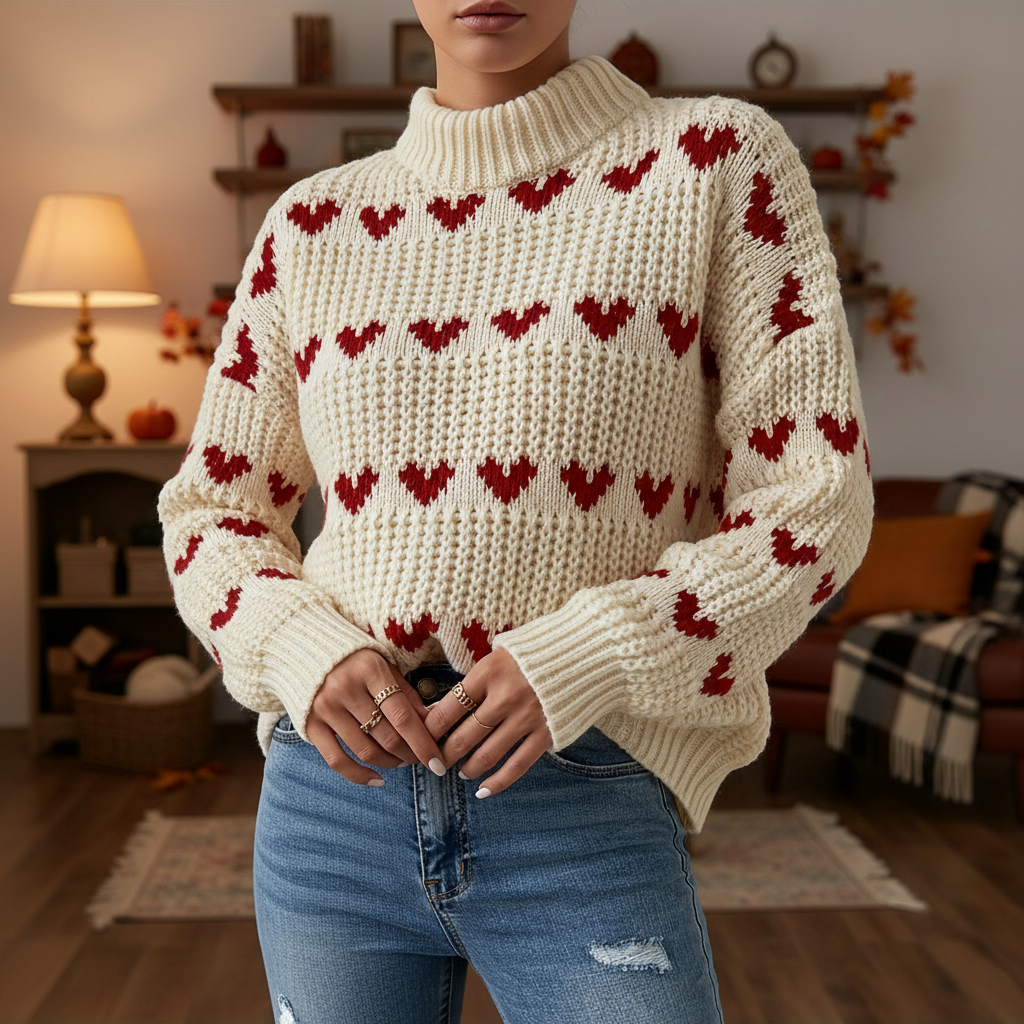 Pull femme à col roulé - Doux et élégant