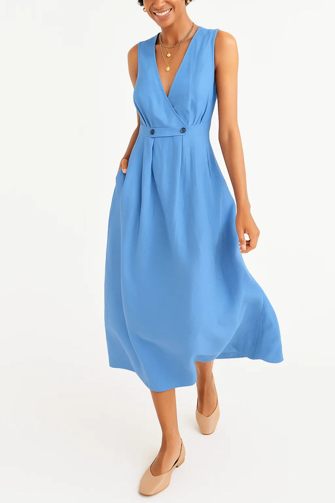Abito leggero da donna traspirante – Vestito elegante e fluido estivo