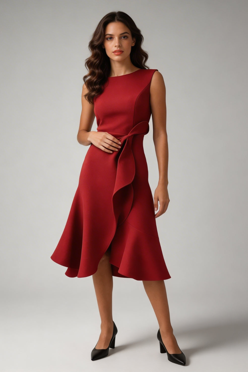 Abito Midi Portafoglio Donna – Elegante Flowy Estate Casual Party