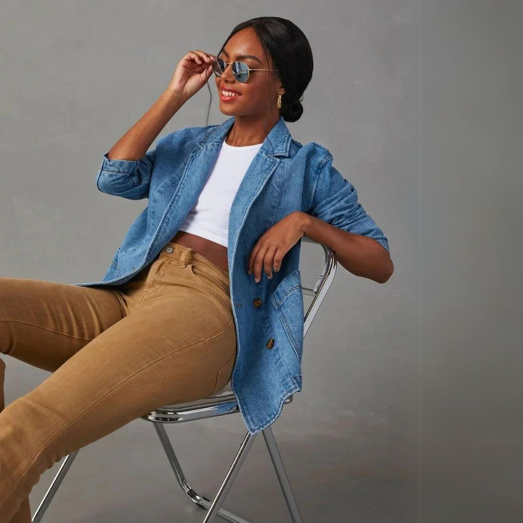 Blazer in denim da donna
