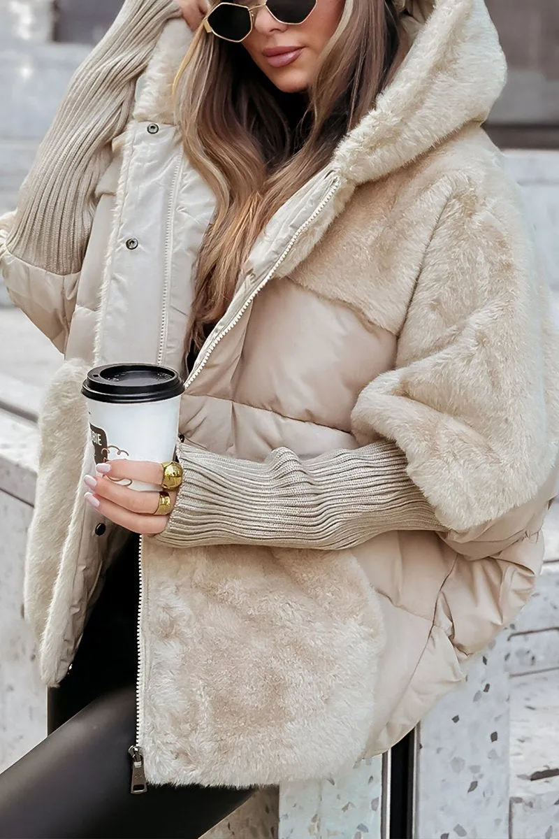 Cappotto invernale da donna | Trapuntato con cappuccio