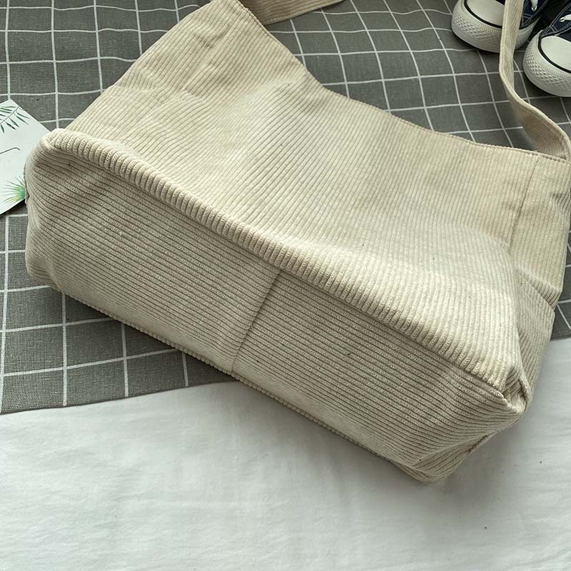 Borse a tracolla classiche resistenti in tela velluto a coste da donna