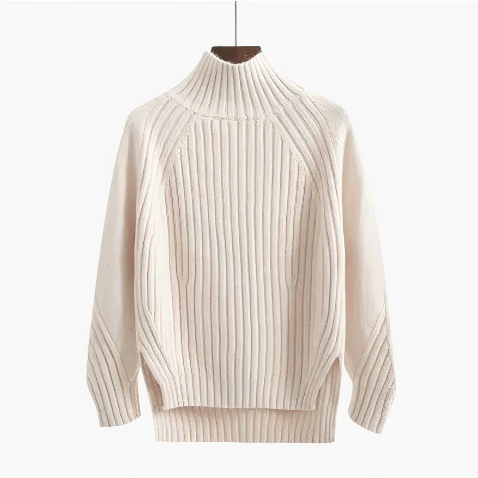 Maglione dolcevita in lana da donna - maglia morbida calda e confortevole