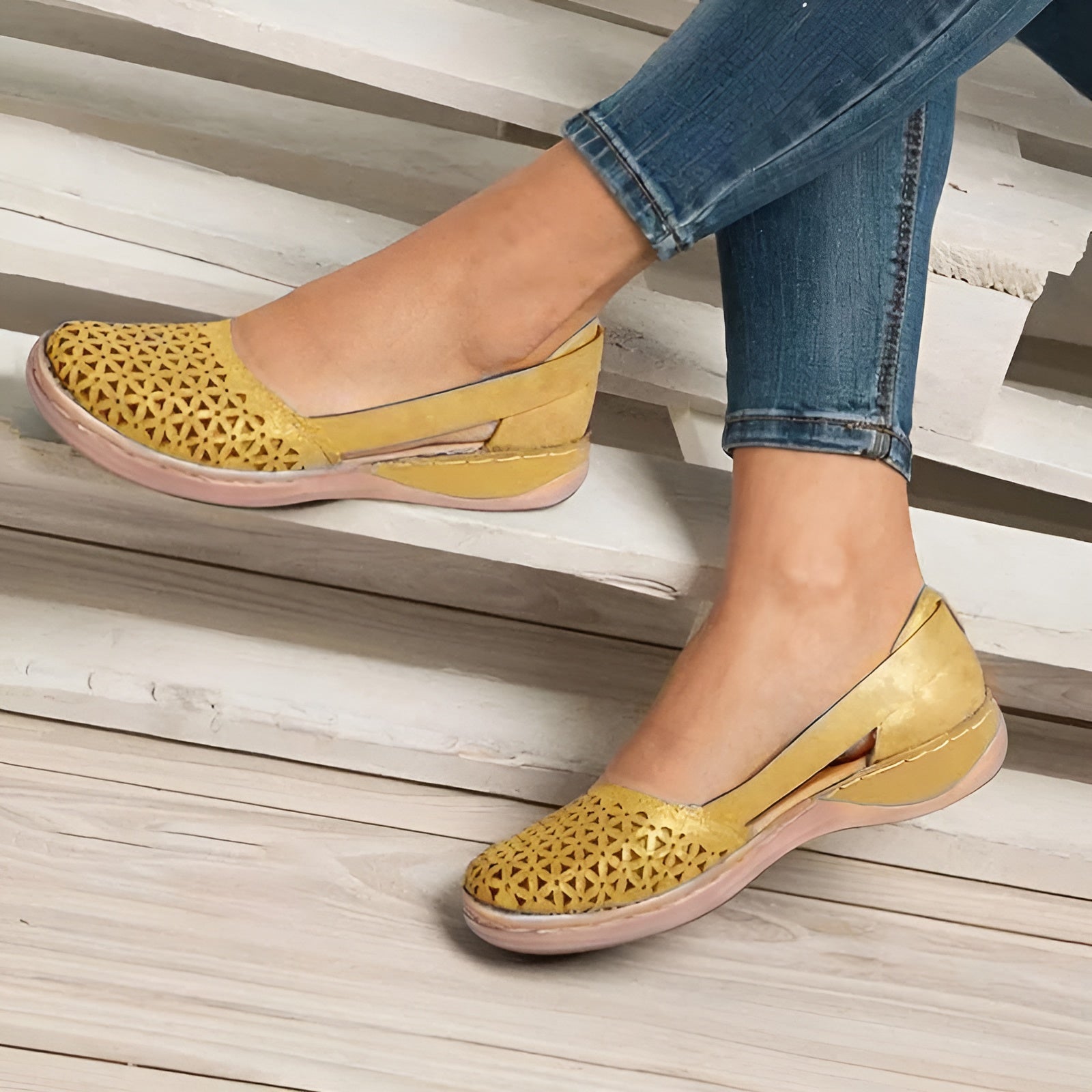 Scarpe ortopediche basse da donna – Traspiranti, con soletta in memory foam, comode per camminare