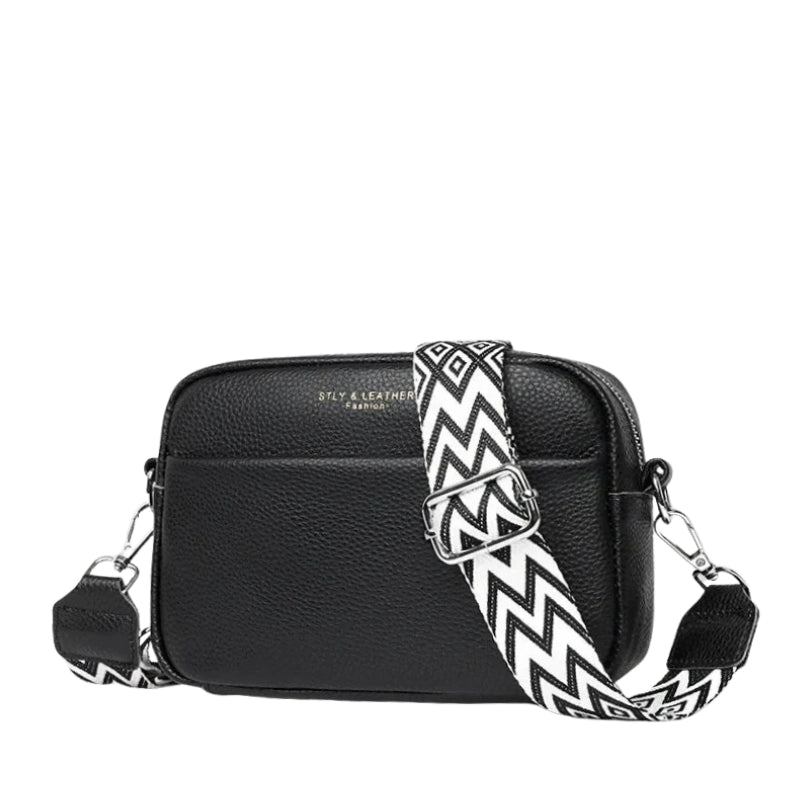 Borsa a tracolla da donna in pelle con tracolla larga - Pratica e di tendenza