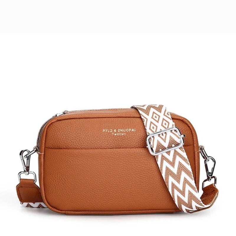 Borsa a tracolla da donna in pelle con tracolla larga - Pratica e di tendenza