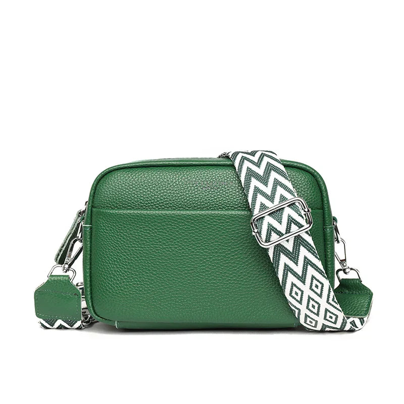 Borsa a tracolla da donna in pelle con tracolla larga - Pratica e di tendenza