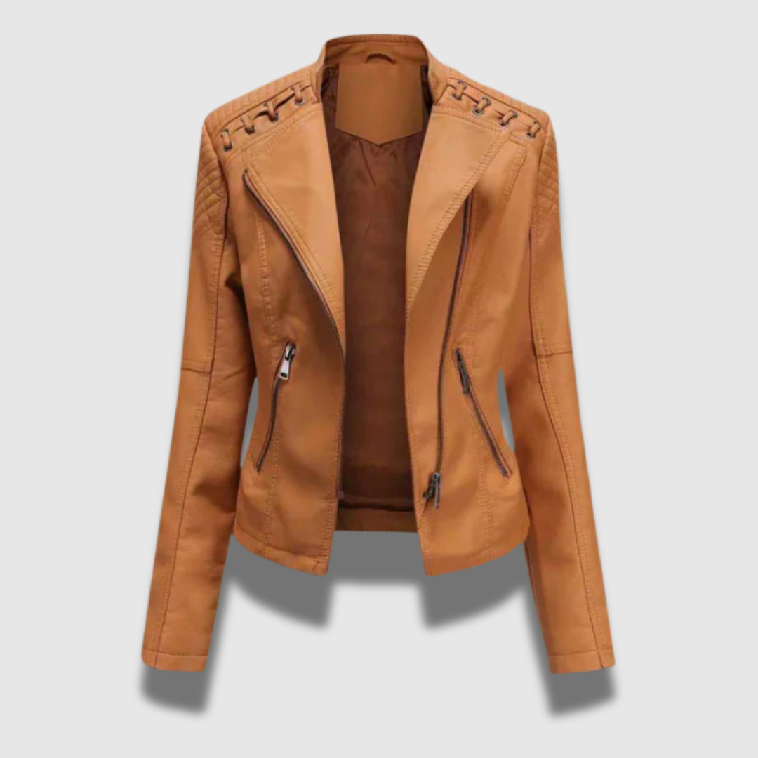 Giacca in pelle Premium Slim da donna