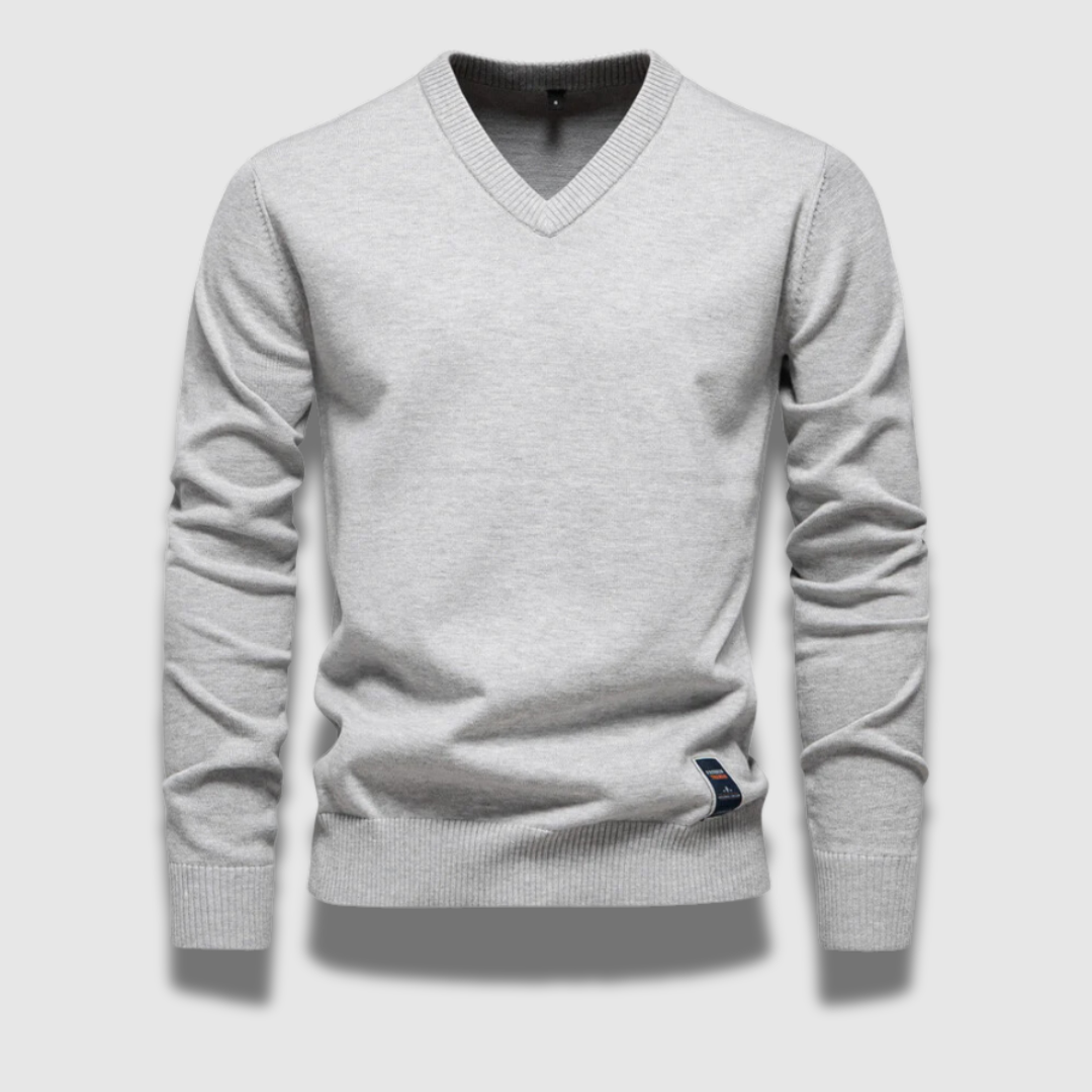 Maglione da uomo con collo a V confortevole e caldo