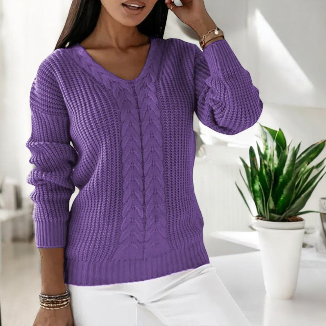 Pull ample pour femme à manches longues - Décontracté et confortable