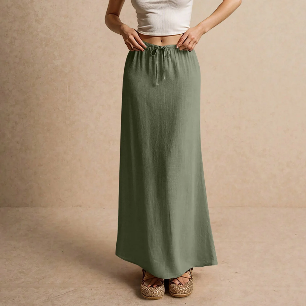 Gonna lunga da donna ariosa – Modello drappeggiato Muse