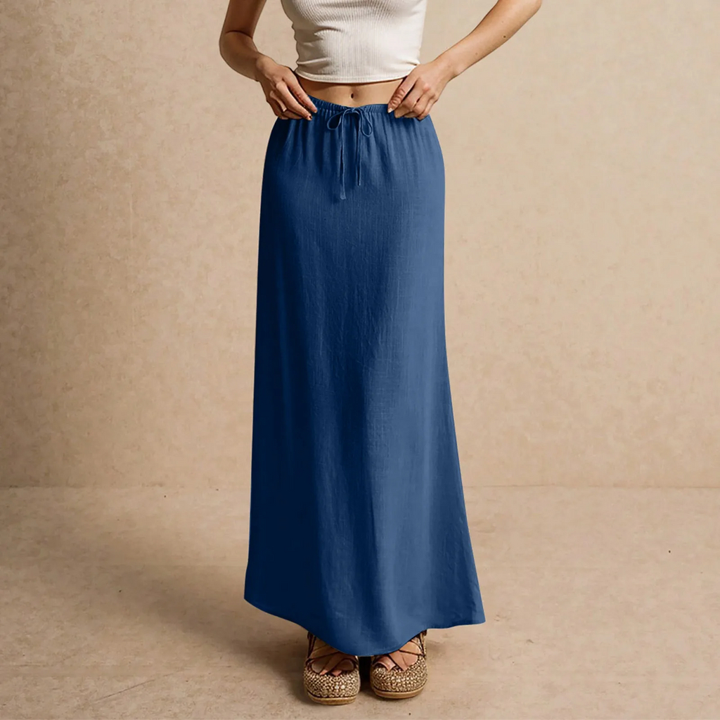 Gonna lunga da donna ariosa – Modello drappeggiato Muse