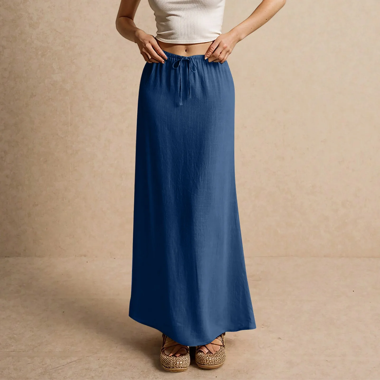 Gonna lunga da donna ariosa – Modello drappeggiato Muse