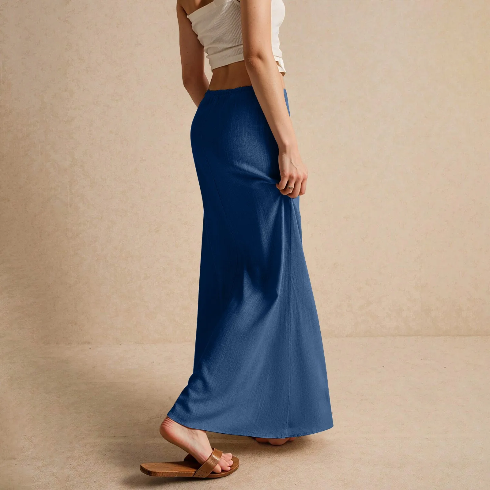 Gonna lunga da donna ariosa – Modello drappeggiato Muse