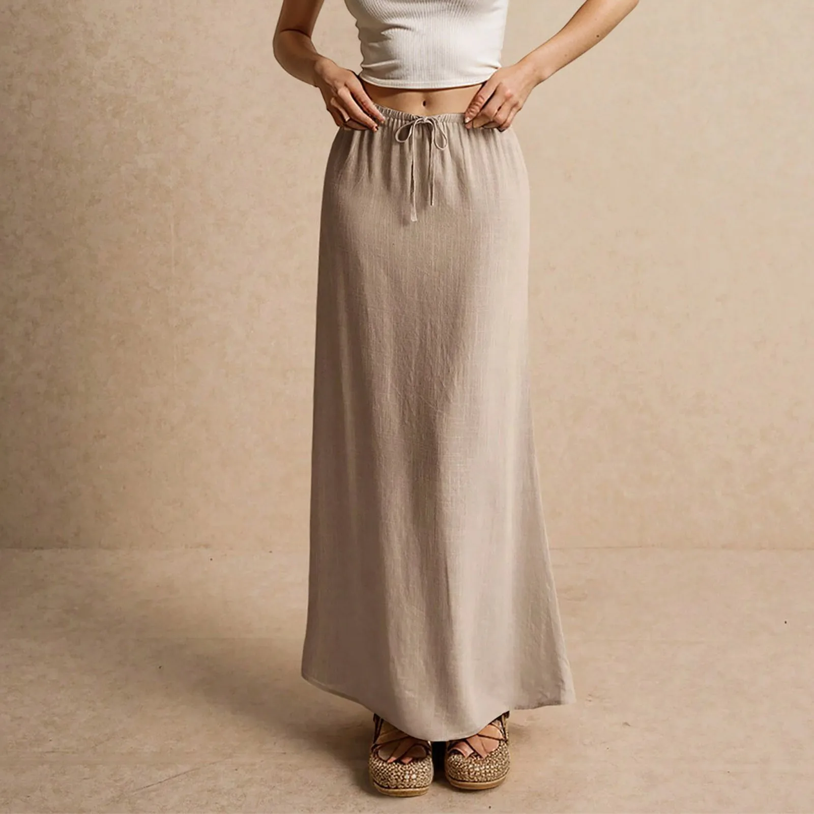 Gonna lunga da donna ariosa – Modello drappeggiato Muse