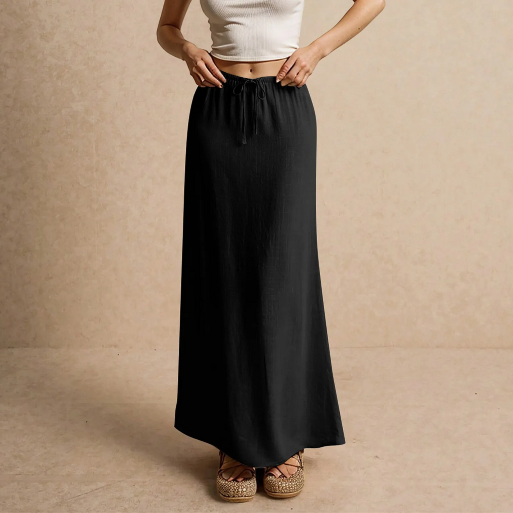 Gonna lunga da donna ariosa – Modello drappeggiato Muse