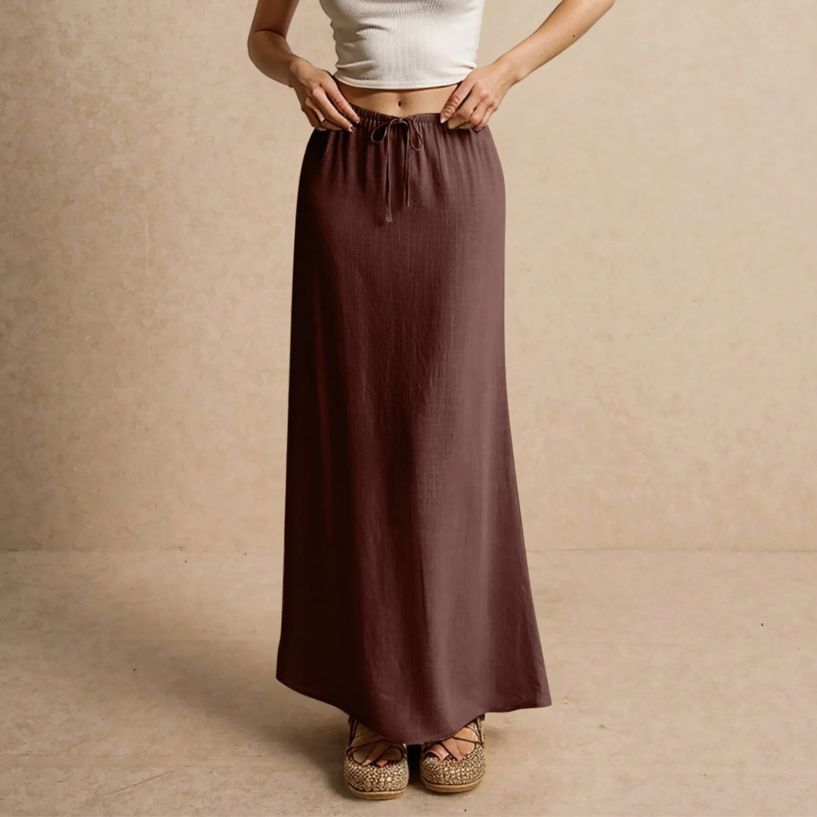 Gonna lunga da donna ariosa – Modello drappeggiato Muse