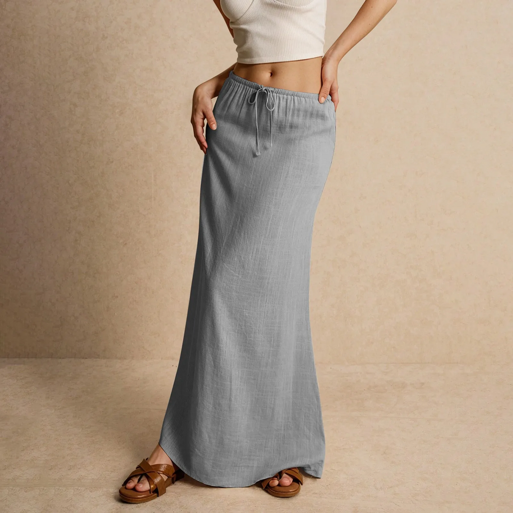 Gonna lunga da donna ariosa – Modello drappeggiato Muse