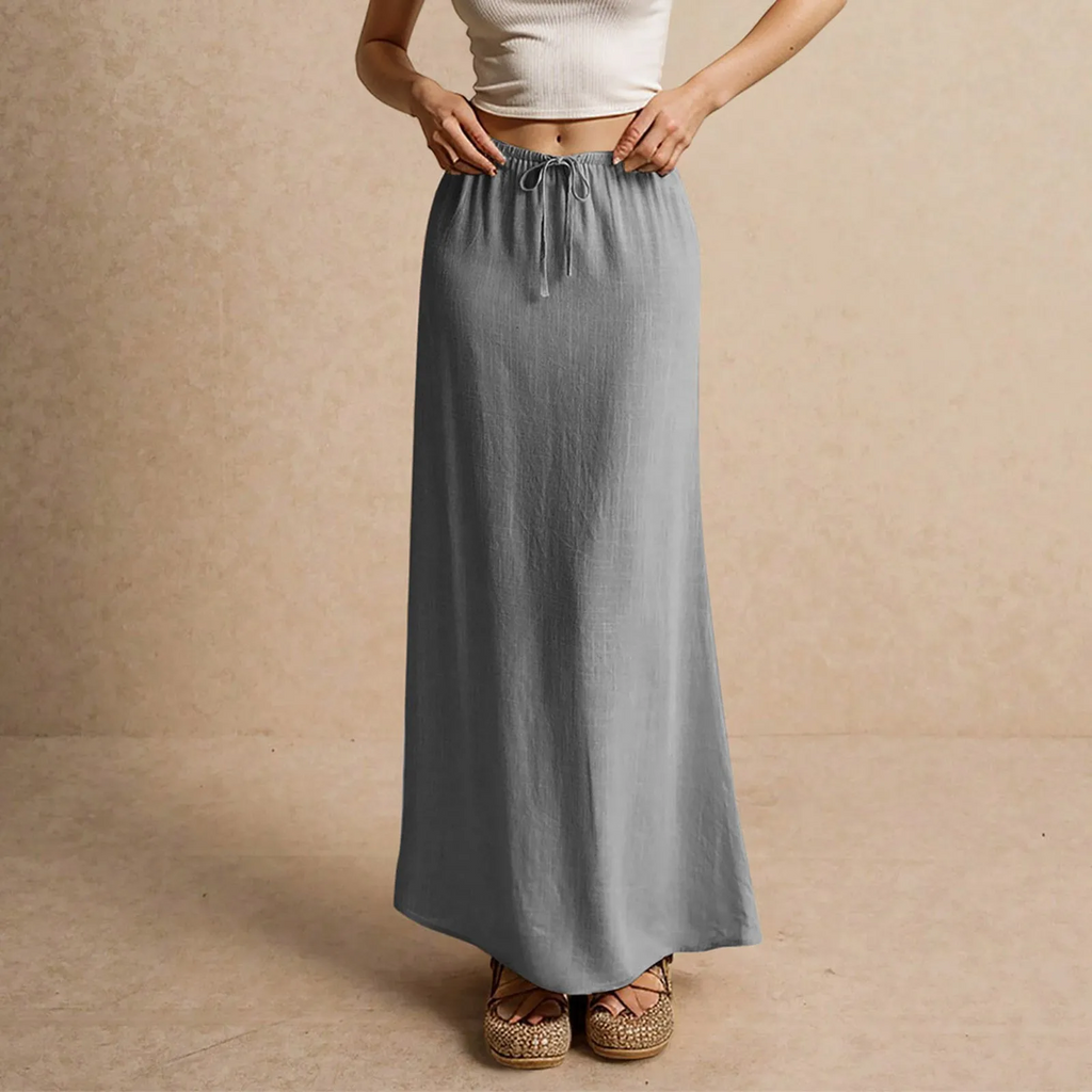Gonna lunga da donna ariosa – Modello drappeggiato Muse