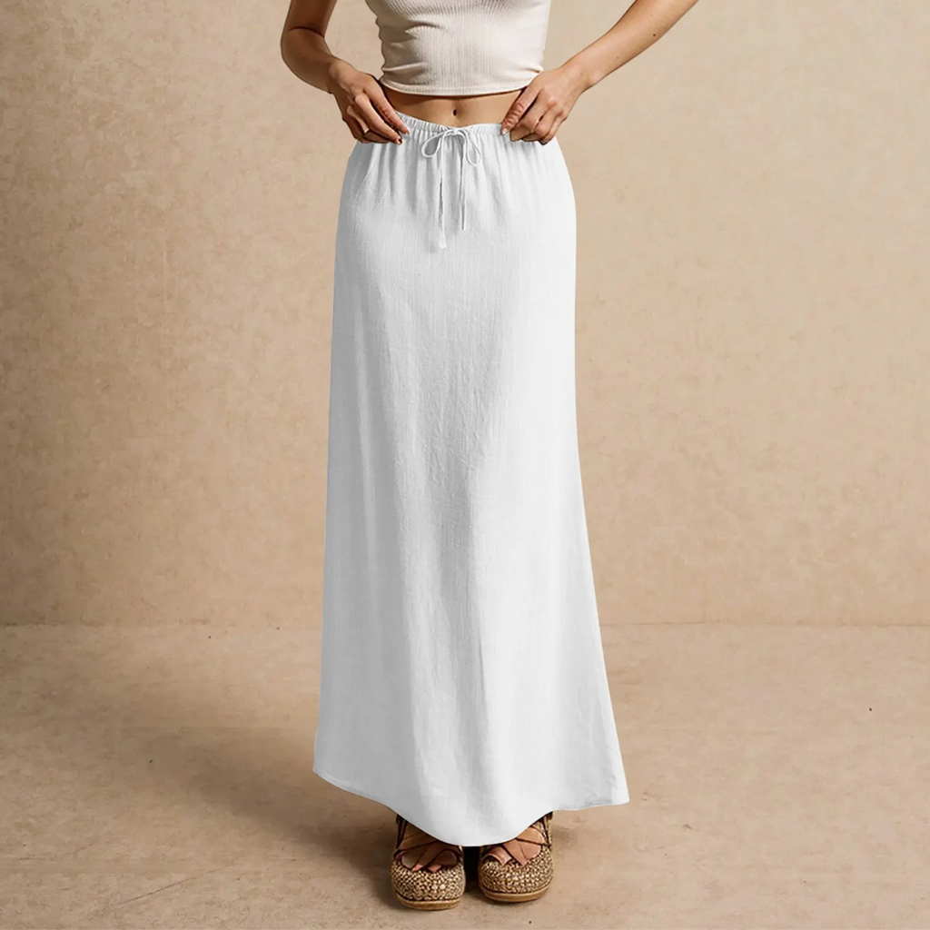 Gonna lunga da donna ariosa – Modello drappeggiato Muse