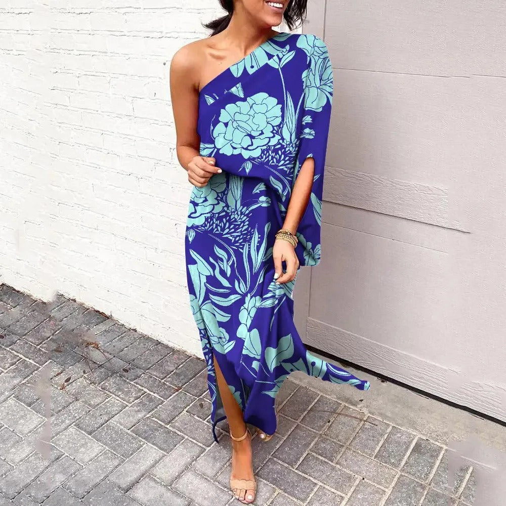 Abito maxi monospalla da donna – Linea fluida ed elegante