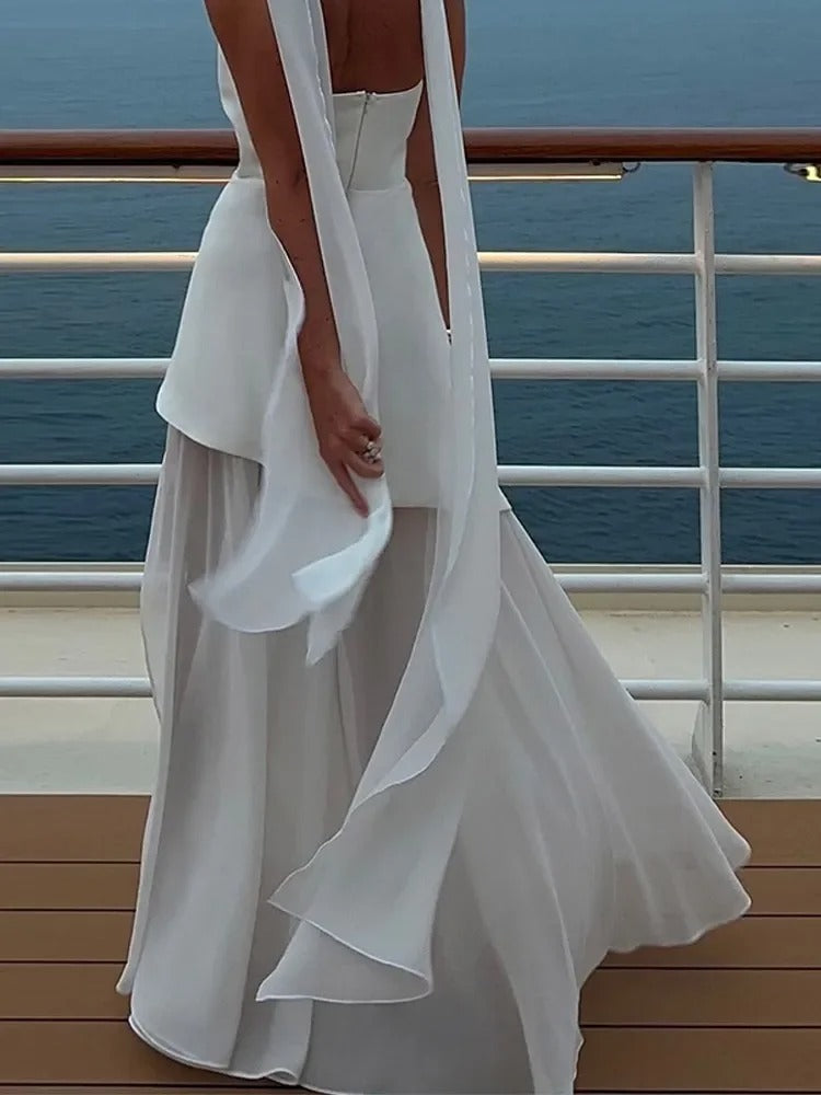 Abito lungo da donna Enchanted Motion – Elegante abito da sera con spacco alto, perfetto per feste e occasioni speciali.