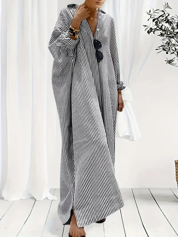 Abito maxi a righe da donna – Silhouette casual chic e fluida
