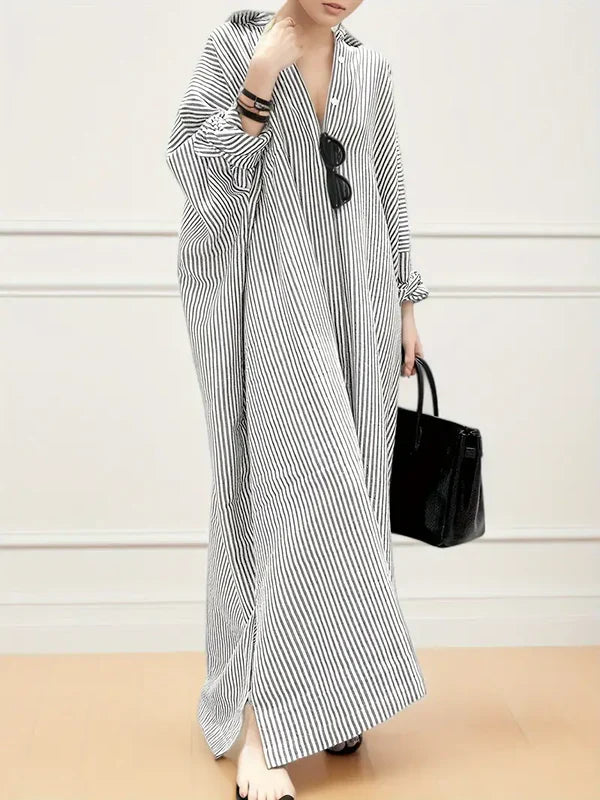 Abito maxi a righe da donna – Silhouette casual chic e fluida