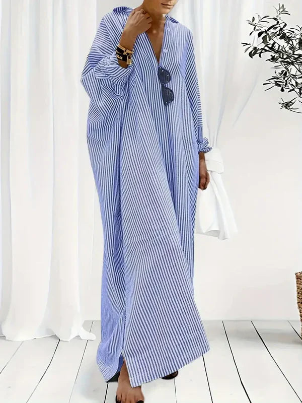 Abito maxi a righe da donna – Silhouette casual chic e fluida
