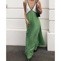 Abito lungo da donna con audaci contrasti – Elegante e svolazzante, perfetto per feste e serate eleganti