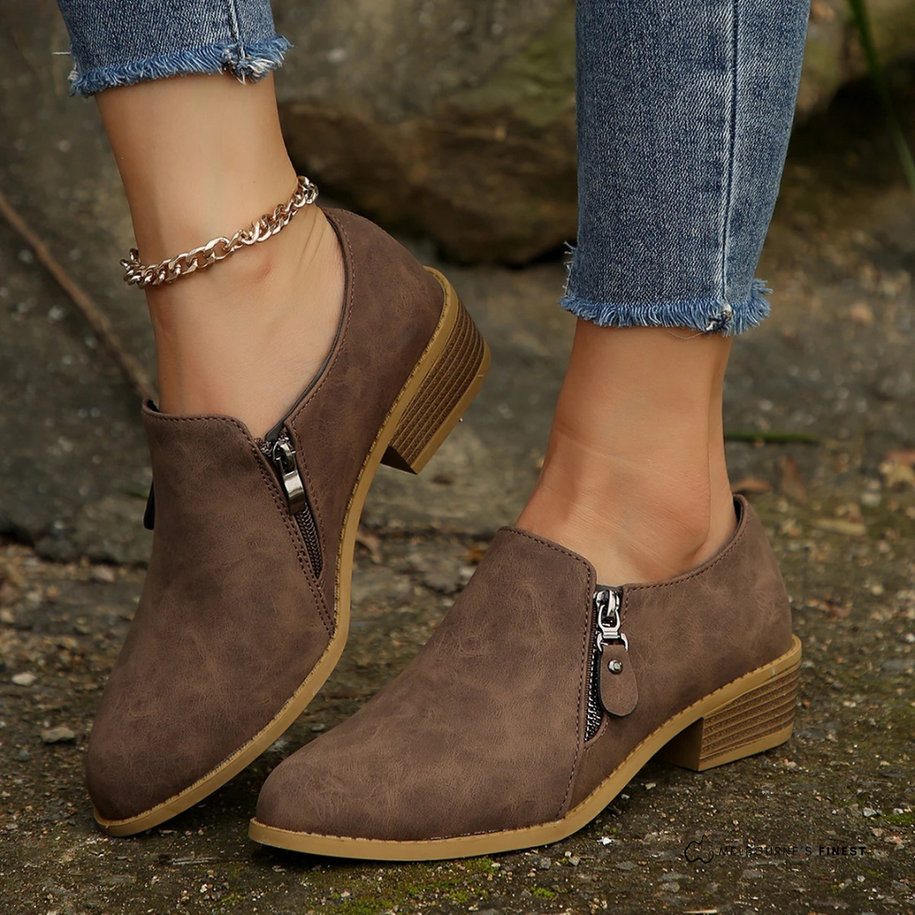 Botines de mujer Orthoflex con cremallera: estilo cómodo y de apoyo para cada día