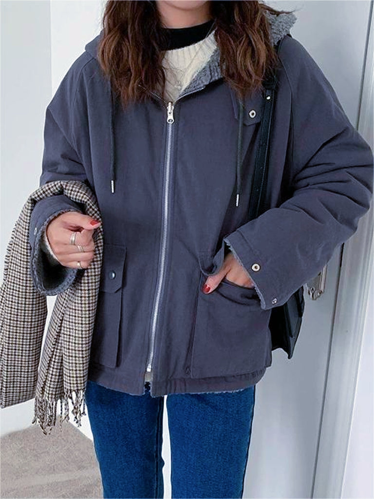 Parka in pile reversibile da donna - Abbigliamento invernale caldo
