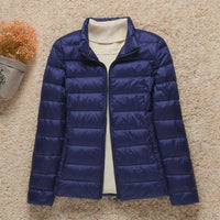 Dark blue high collar