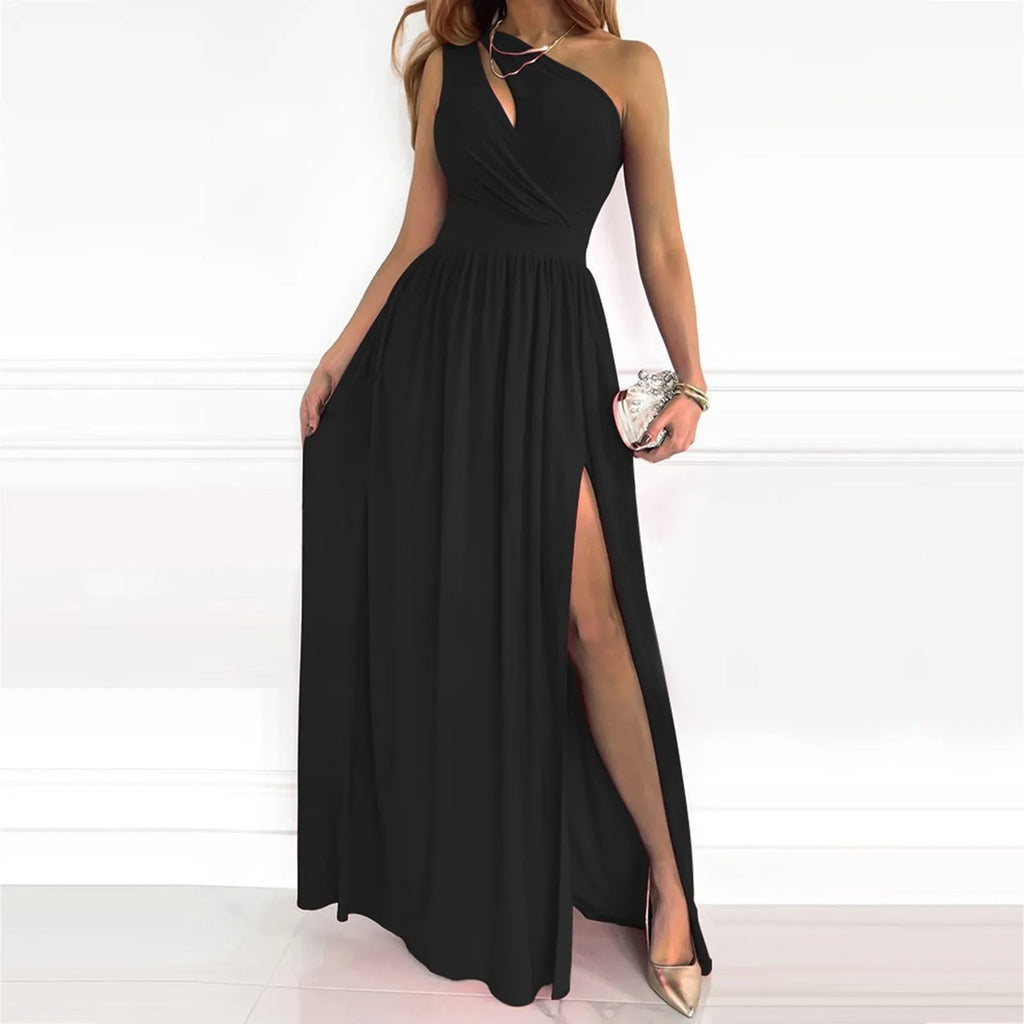 Abito elegante monospalla da donna – Vestito raffinato da occasione