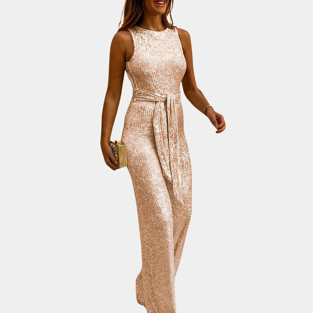 Tuta intera da donna con paillettes – Elegante per feste, serate e cocktail