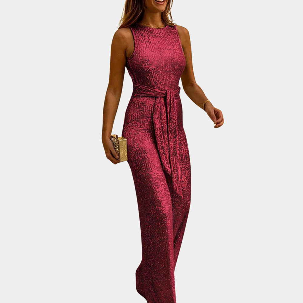 Tuta intera da donna con paillettes – Elegante per feste, serate e cocktail